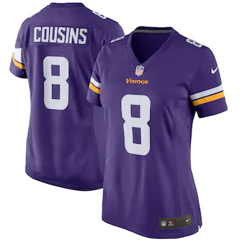 womens nike kirk cousins purple minnesota vikings game play